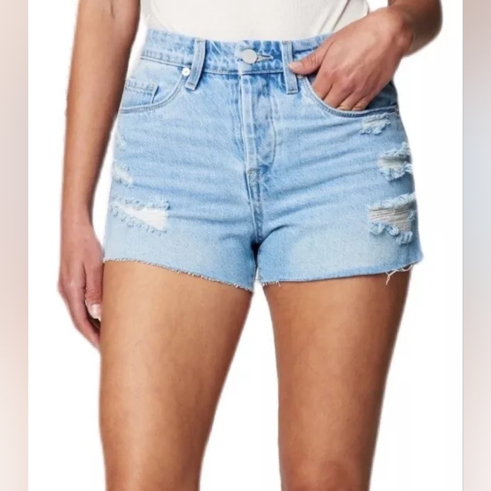 BLANK NYC The Barrow Denim Vintage High Rise Shorts Cut-offs, Distressed NWT - Picture 4 of 4